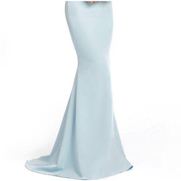 Ieena Mac Duggal One Shoulder Backless Trumpet Gow - Picture 4 of 12